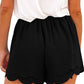 Women's Layered Petal Butterfly End Waist Lounge Short with Belt