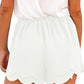 Women's Layered Petal Butterfly End Waist Lounge Short with Belt