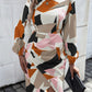 Women's Slim Round Neck Geometric Print Long Sleeve Dress