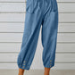 Women's Solid Color Parachute Cargo Pants