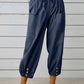 Women's Solid Color Parachute Cargo Pants