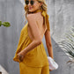 Women's Solid Color Cutout Mock Neck Halter Top