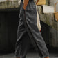 Women's Solid Color Cotton Linen Casual Pants Stitching Sweet Cropped Pants