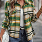 New plaid long-sleeved top temperament casual shirt jacket