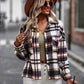 New plaid long-sleeved top temperament casual shirt jacket