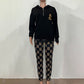 Printed long-sleeved trousers set High-quality sweater set