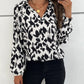New Retro Fashion Lapel Long Sleeve Printed Shirt Top