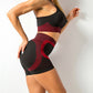 Women's quick-drying tight seamless backless camisole+shorts yoga suit