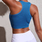 Women's Solid Color Front Zipper Shockproof Yoga Bra Tank Top