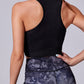 Women's Solid Color Front Zipper Shockproof Yoga Bra Tank Top