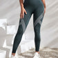 Women's Color Contrasting Stripe High Waist Seamless Sports Yoga Pants